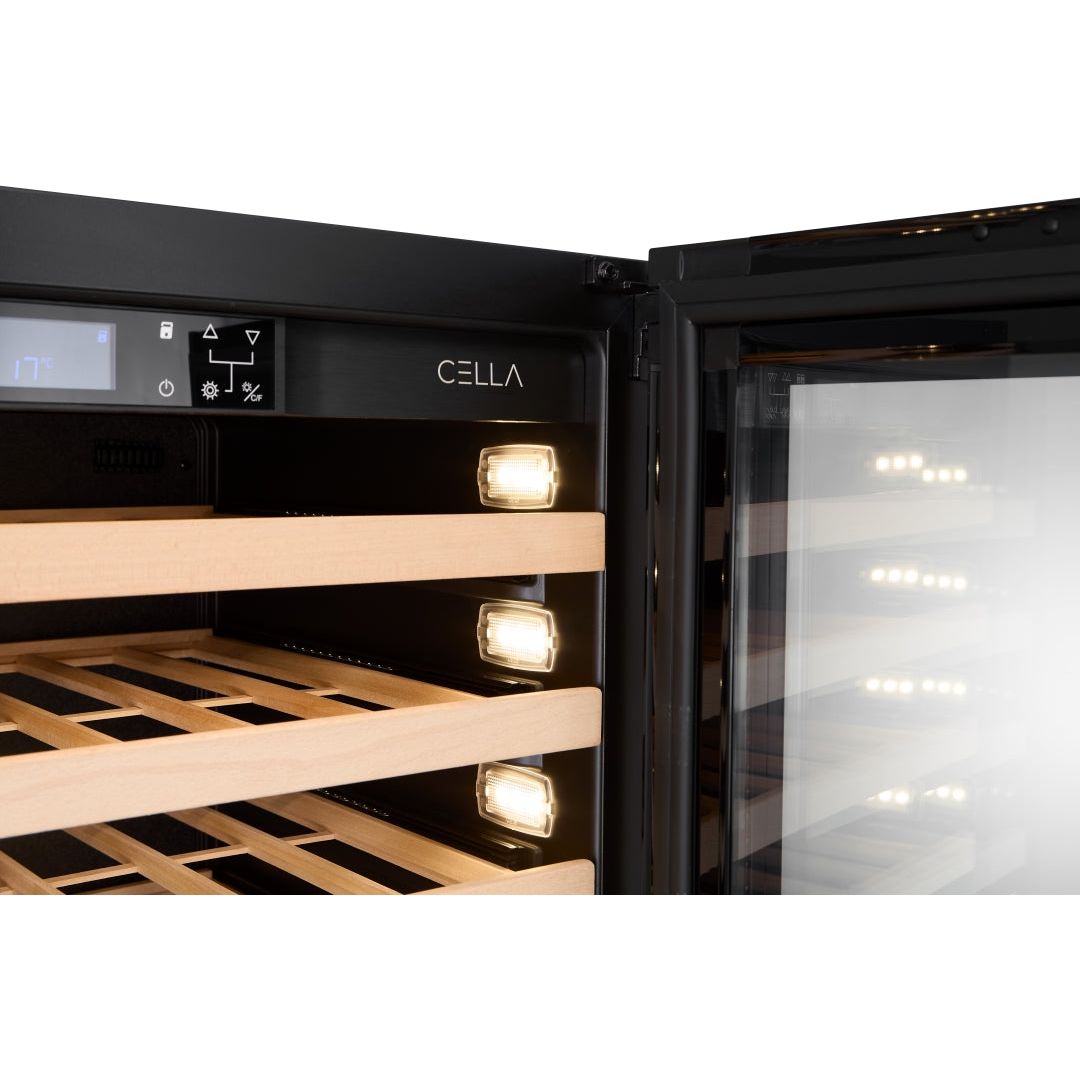 CELLA - 46 bottle Single Zone Wine cooler - W46S-BLACK