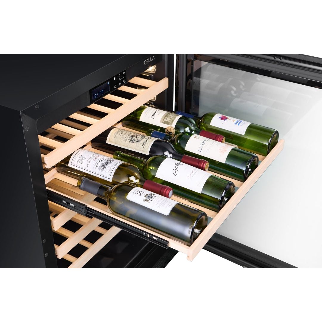 CELLA - 46 bottle Single Zone Wine cooler - W46S-BLACK