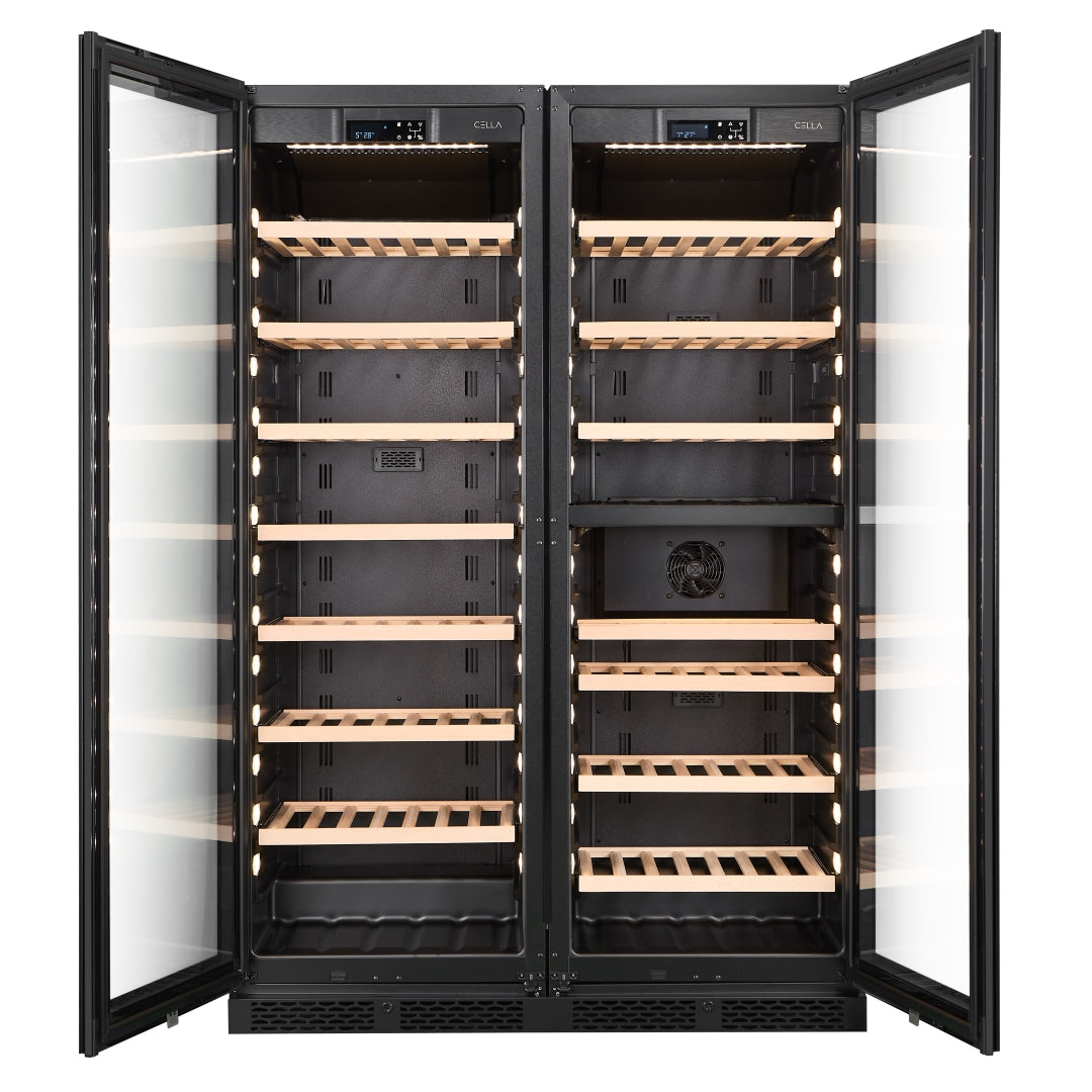 CELLA - Wine Fridge Combination - WFS163SD-BLACK