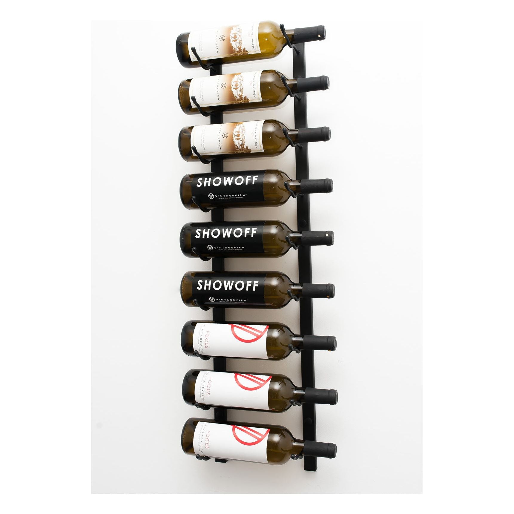 VintageView - W Series 3 – 915mm Wall Mounted Metal Wine Rack (9-27 bottles)