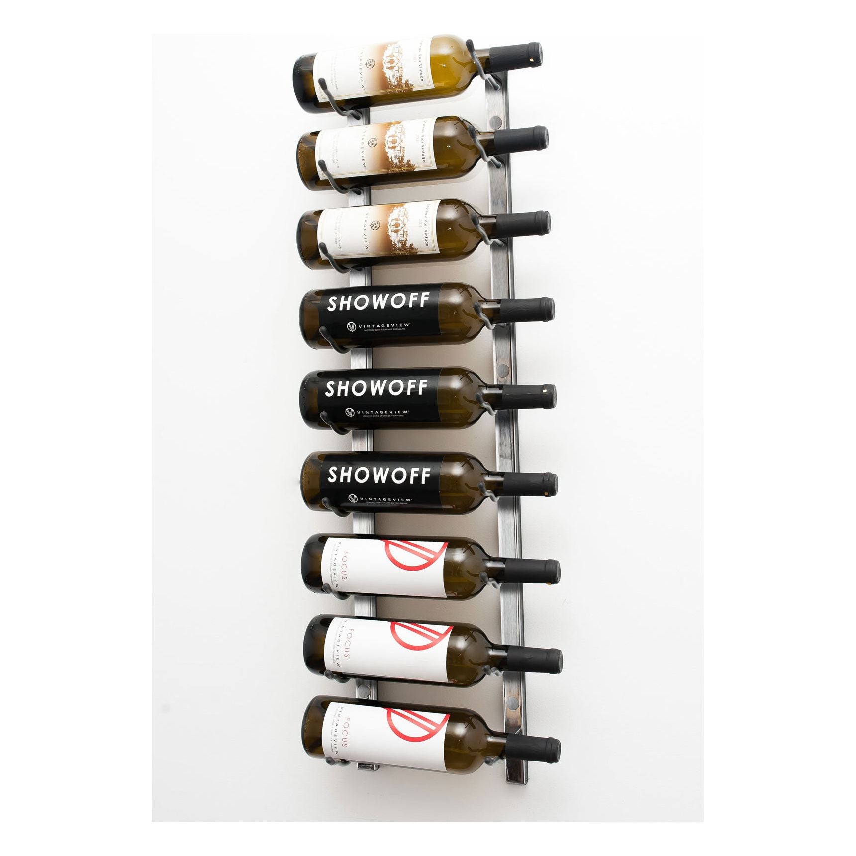 VintageView - W Series 3 – 915mm Wall Mounted Metal Wine Rack (9-27 bottles)