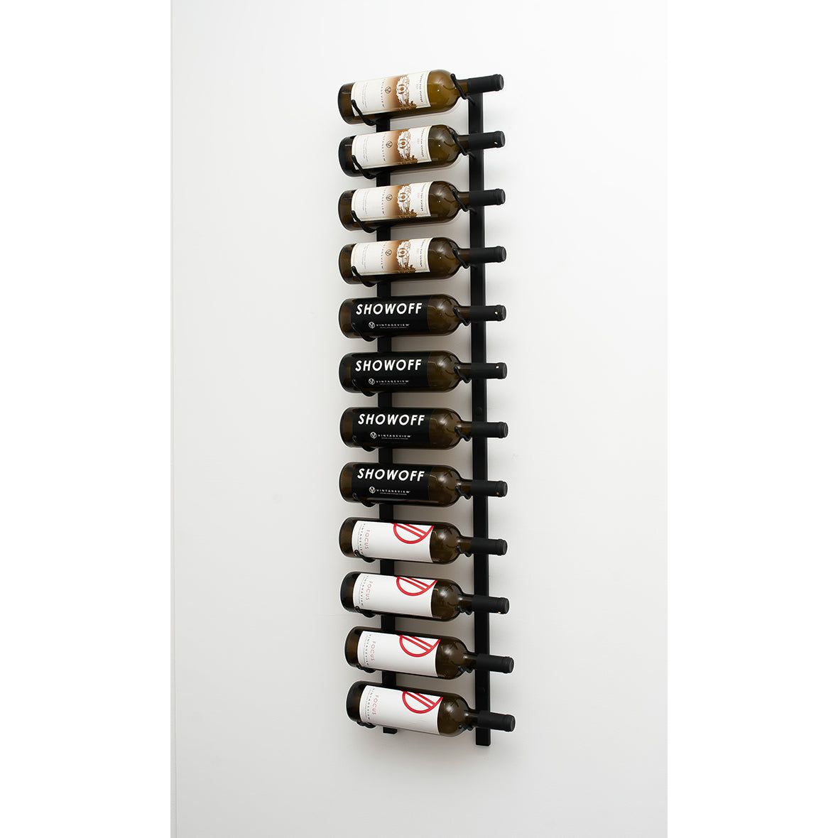 VintageView - W Series 4 – 1220mm Wall Mounted Metal Wine Rack (12-36 bottles)