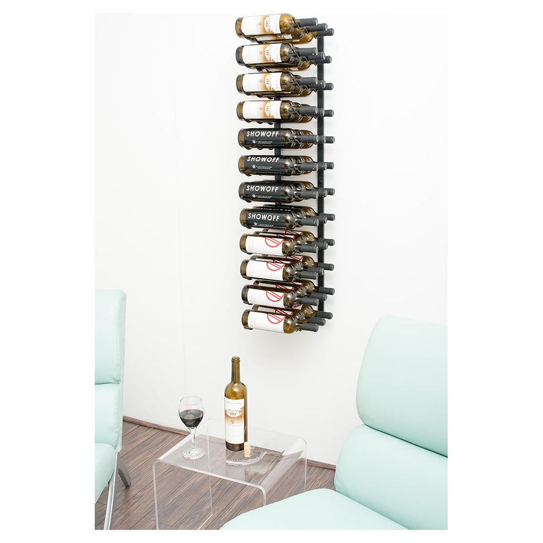 VintageView - W Series 4 – 1220mm Wall Mounted Metal Wine Rack (12-36 bottles)