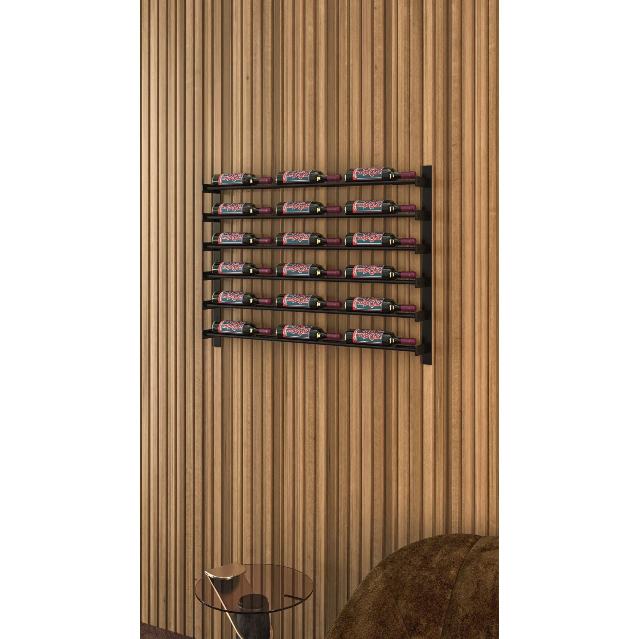 VintageView - Wine Wall 30 - Evolution Series  - 762mm - Metal Wine Wall Rack (18-54 bottles)