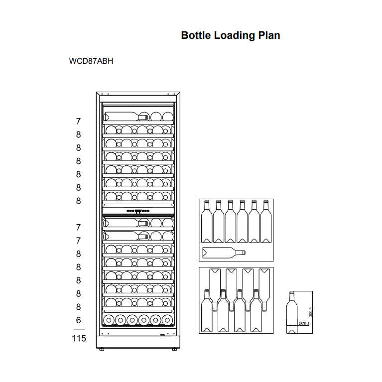 mQuvée WineCave 187 - 115 Bottles - Tall Wine Fridge - Exclusive Stainless Steel