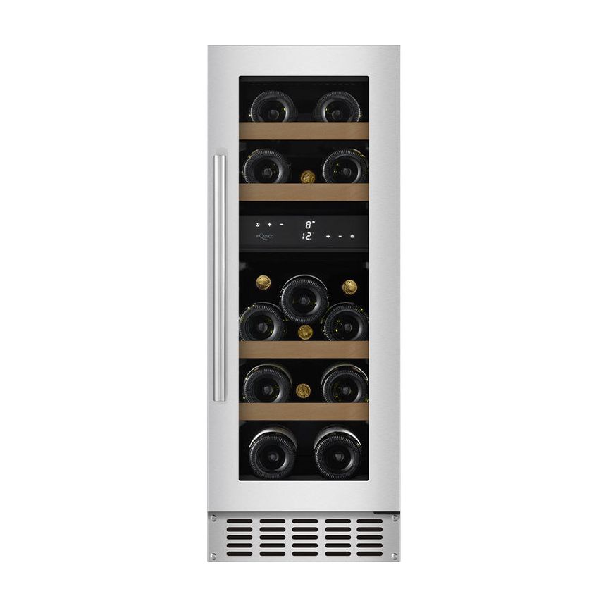 mQuvée - 300mm - Undercounter Wine Fridge - WineCave 700 30D - Stainless Steel