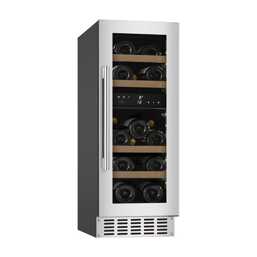 mQuvée - 300mm - Undercounter Wine Fridge - WineCave 700 30D - Stainless Steel