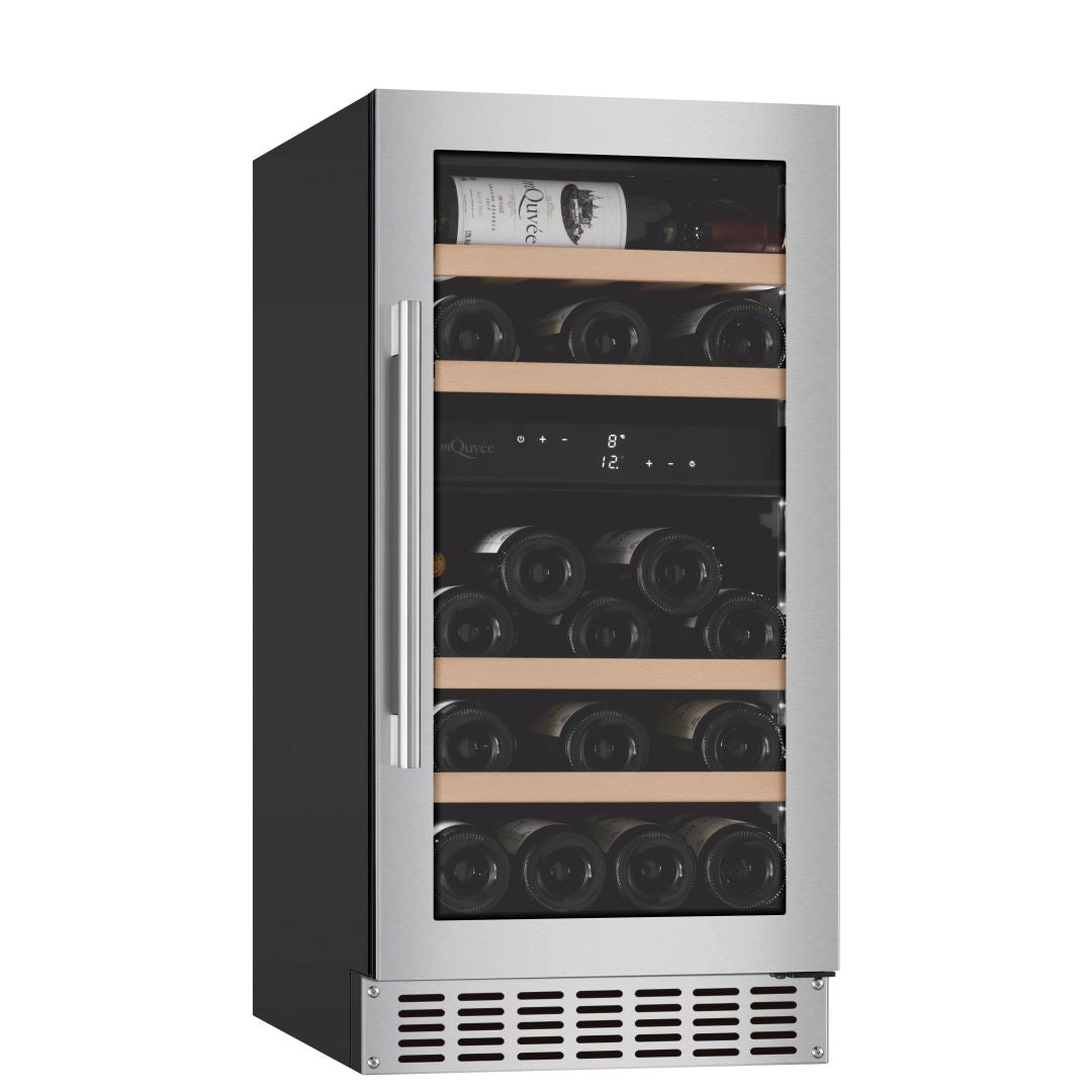 mQuvée - 400mm - Undercounter Wine Fridge - WineCave 700 40D Stainless