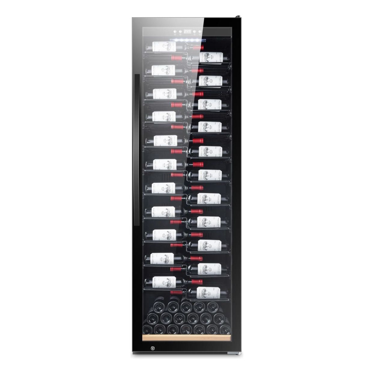 mQuvée - Wine Expert 192 - Single Zone Freestanding Wine Cooler - Fullglass Black Label View