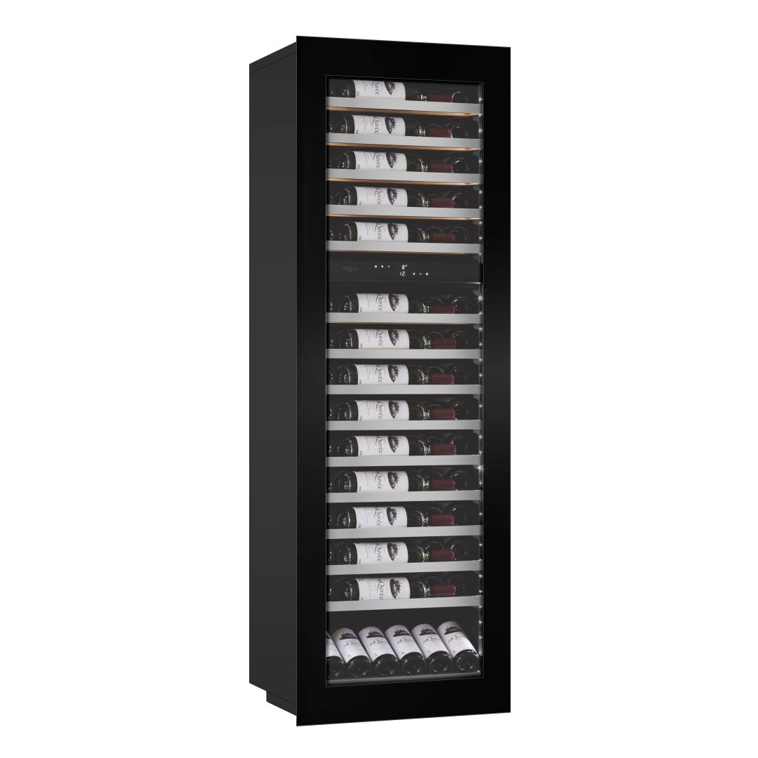 mQuvée - Integrated Wine Cooler - WineKeeper Exclusive 112D Fullglass Black - Push/Pull