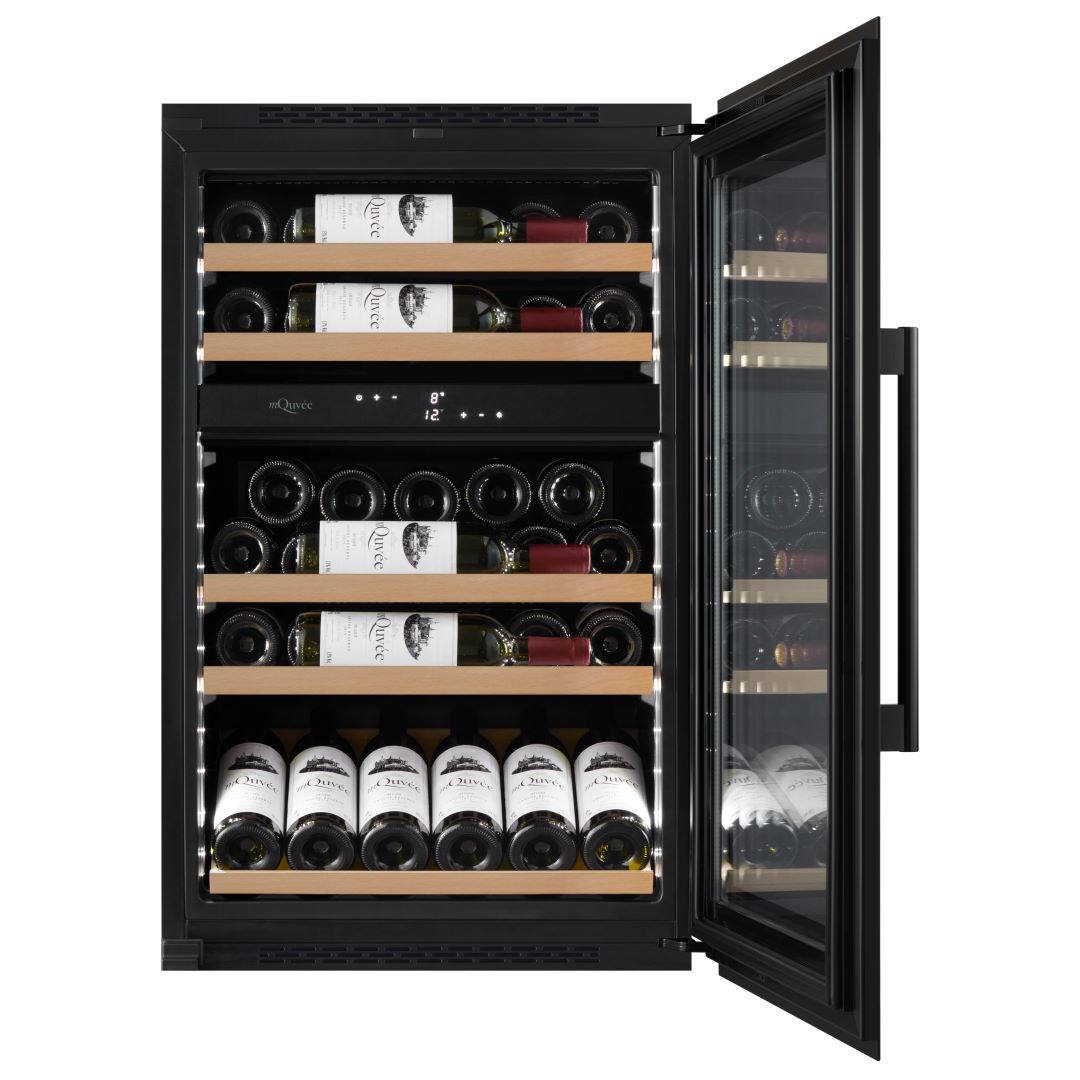 mQuvée - Integrated Wine Cooler - WineKeeper 49D - Fullglass Black