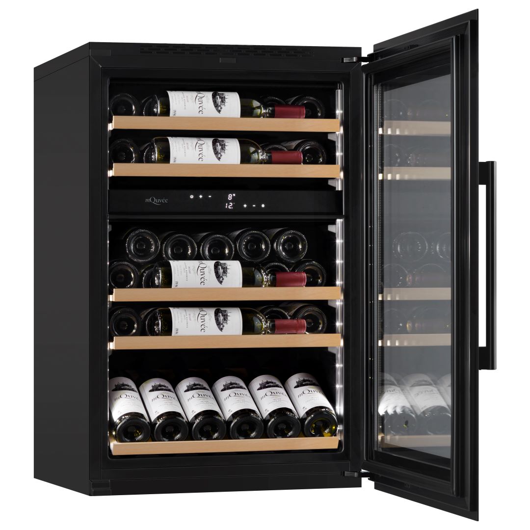 mQuvée - Integrated Wine Cooler - WineKeeper 49D - Fullglass Black