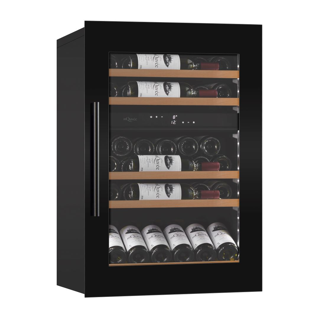 mQuvée - Integrated Wine Cooler - WineKeeper 49D - Fullglass Black