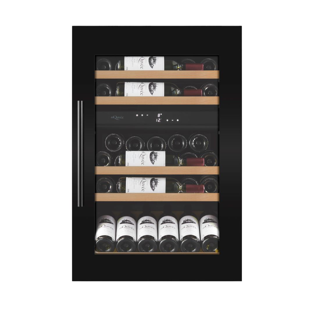 mQuvée - Integrated Wine Cooler - WineKeeper 49D - Fullglass Black