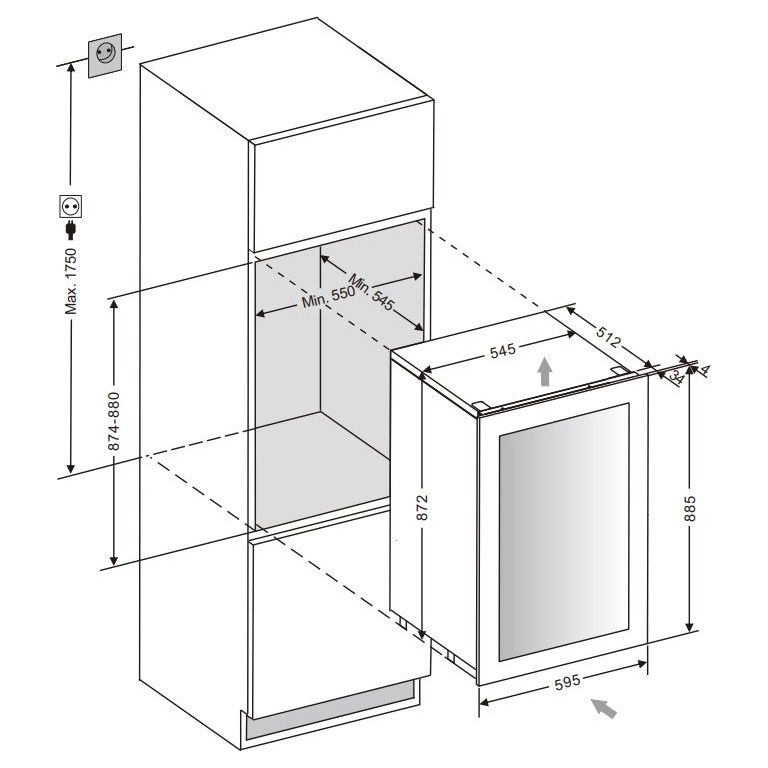 mQuvée - Integrated Wine Cooler - WineKeeper 49D - Stainless