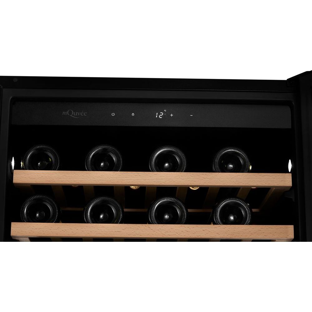 mQuvée WineStore 177 - 126 Bottles - Wine Cabinet - Exclusive Anthracite Black - 15 Shelves