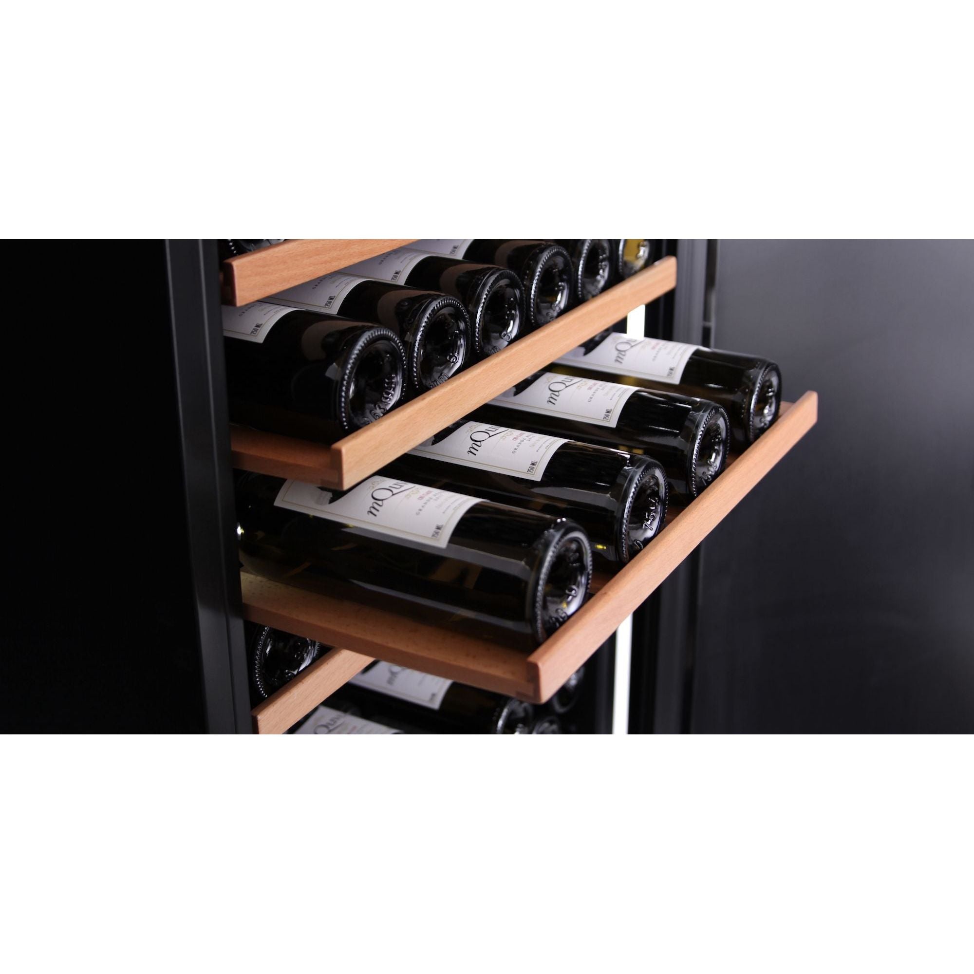 mQuvée WineStore 177 - 126 Bottles - Wine Cabinet - Exclusive Anthracite Black - 15 Shelves