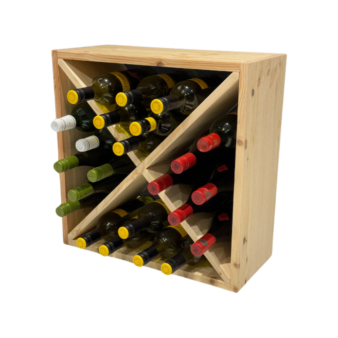 WineRacks - Pine Wood Cellar cube - Assembled - 223mm deep