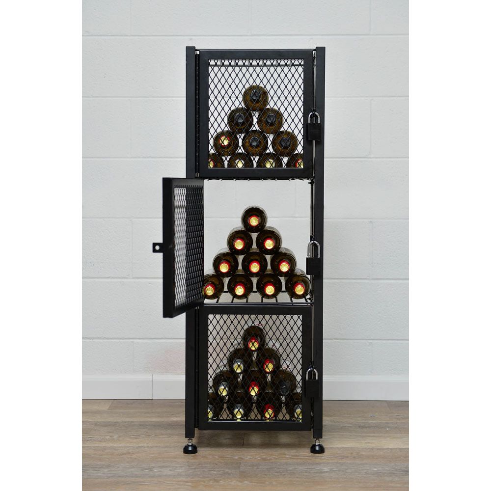 VintageView - Case & Crate - Metal Wine Storage Locker - Short (Freestanding Display)