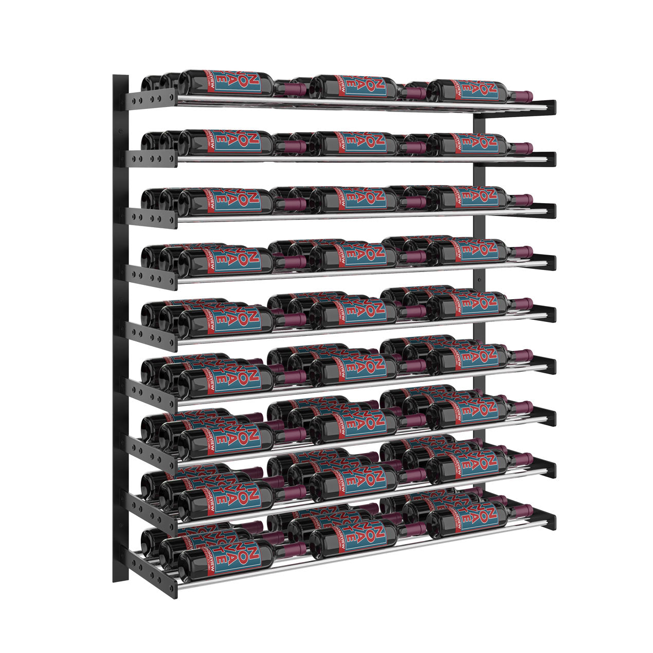 VintageView - Wine Wall 45 - Evolution Series  - 1143mm - Metal Wine Wall Rack (27-81 bottles)