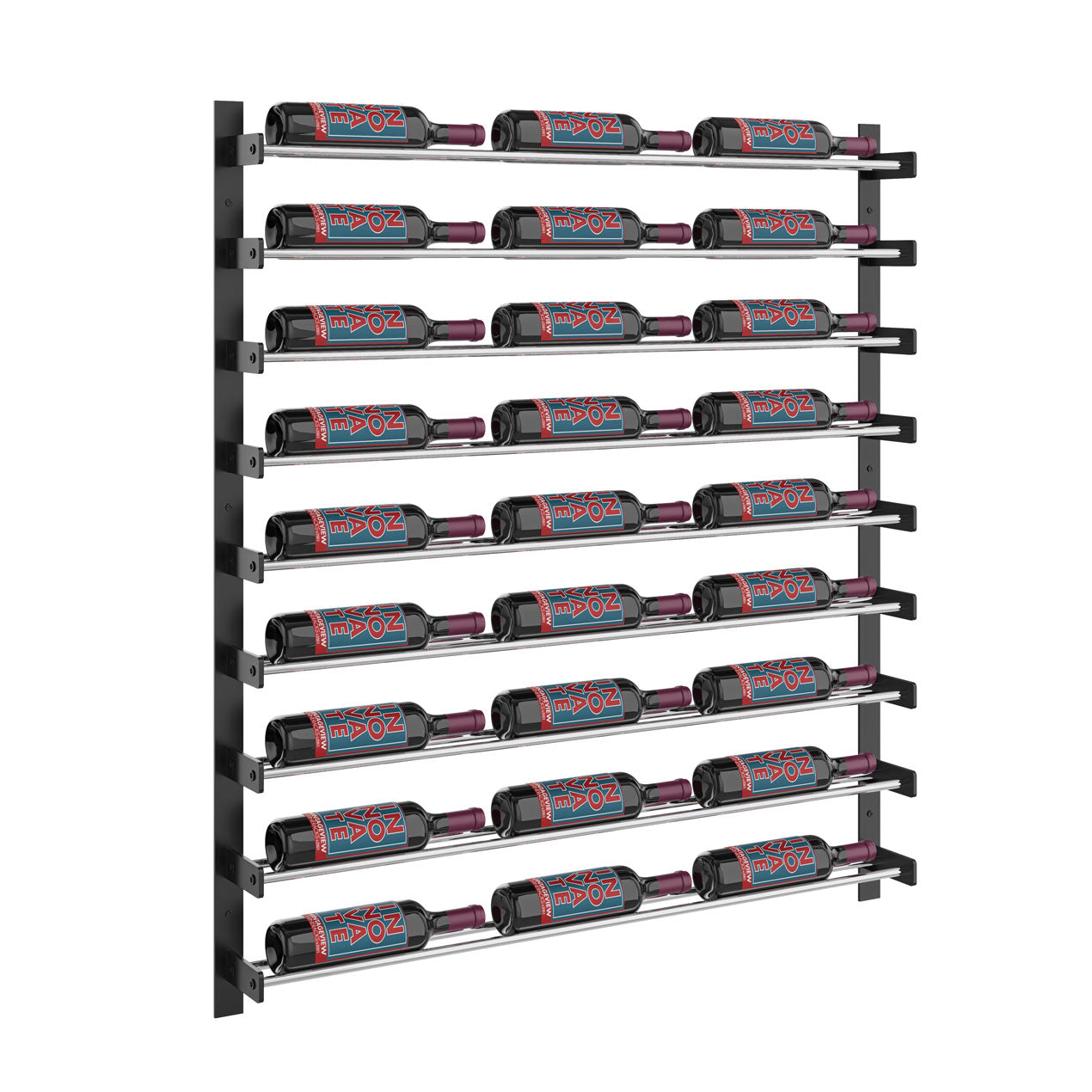 VintageView - Wine Wall 45 - Evolution Series  - 1143mm - Metal Wine Wall Rack (27-81 bottles)