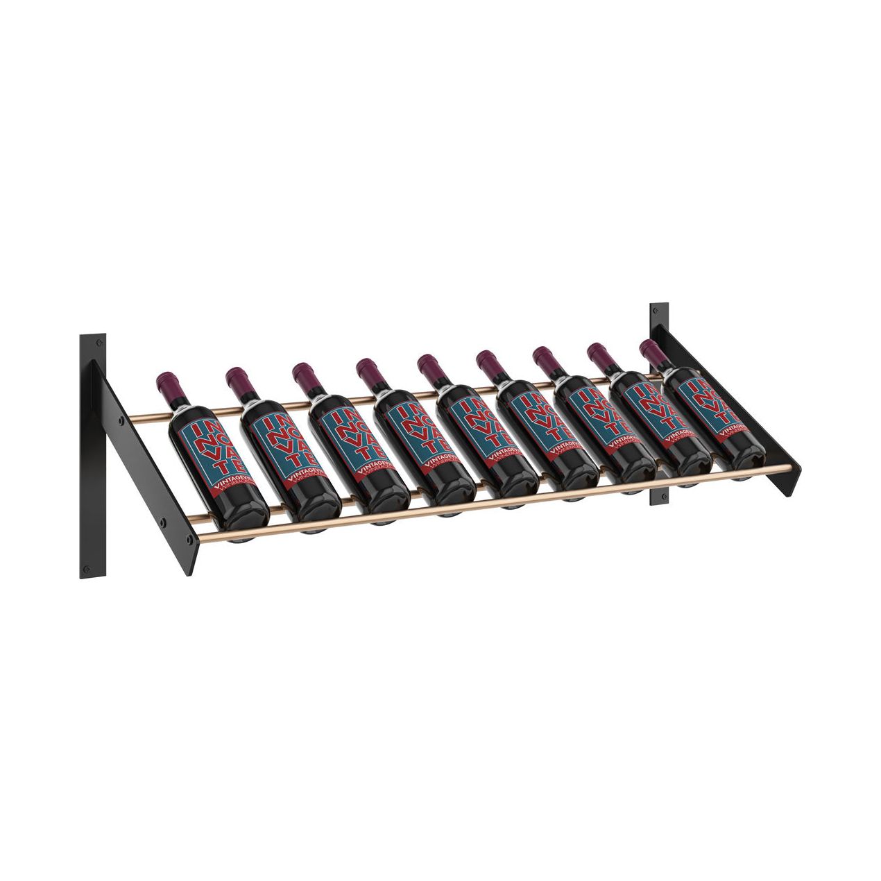 VintageView - Wine Wall Presentation - Evolution Series  - Metal Wine Wall Rack (9 bottles)