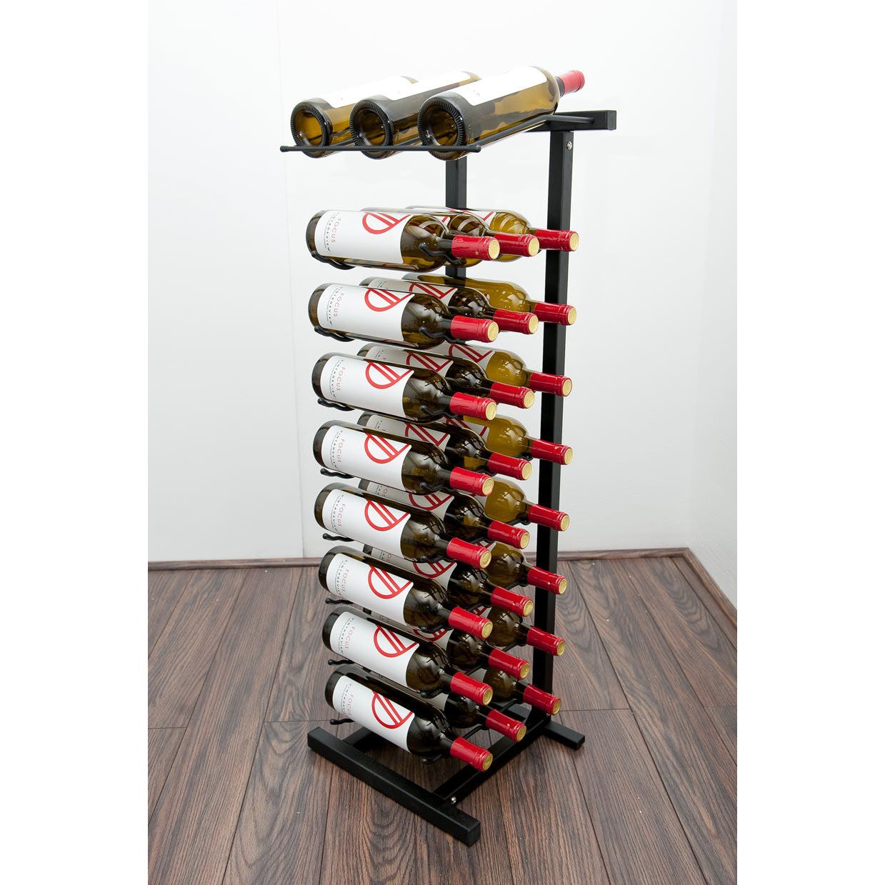 VintageView - W Series - Floor Standing Metal Wine Rack (Freestanding Display)