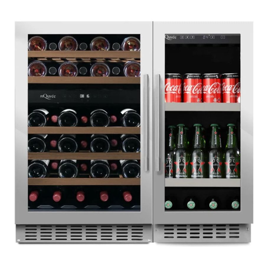 mQuvée - Wine and Beer Cooler - Combination Package 90 - Stainless Steel