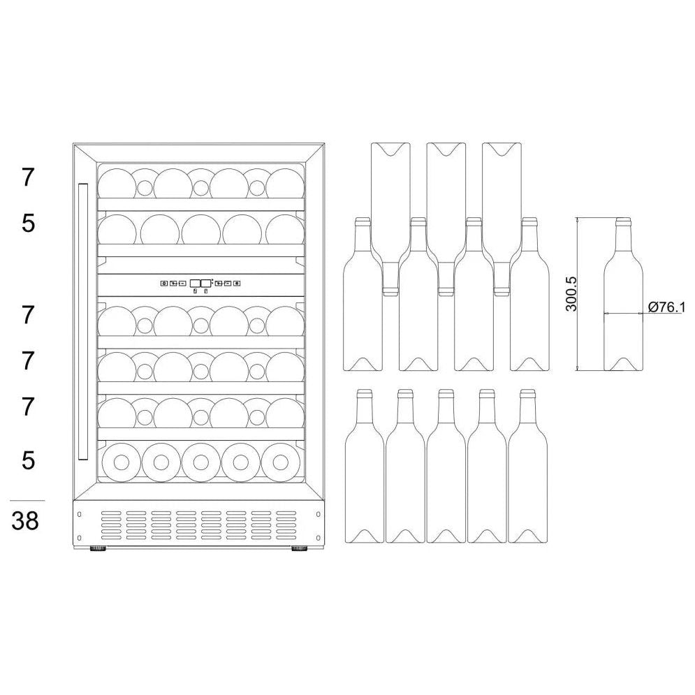 mQuvée - Wine and Beer Cooler - Combination Package 90 - Anthracite Black