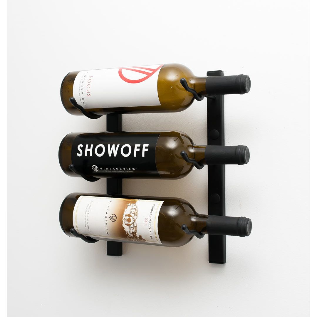 VintageView - W Series 1 – 305mm Wall Mounted Metal Wine Rack (3-9 bottles)