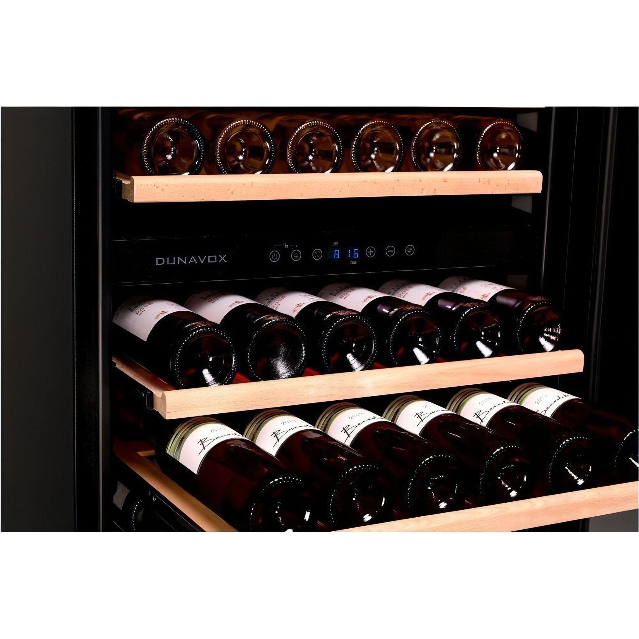 Dunavox GRANDE-166 - 600mm Dual Zone - 166 Bottle - Built In / Freestanding  - Tall Wine Cooler - DX-166.428DBK