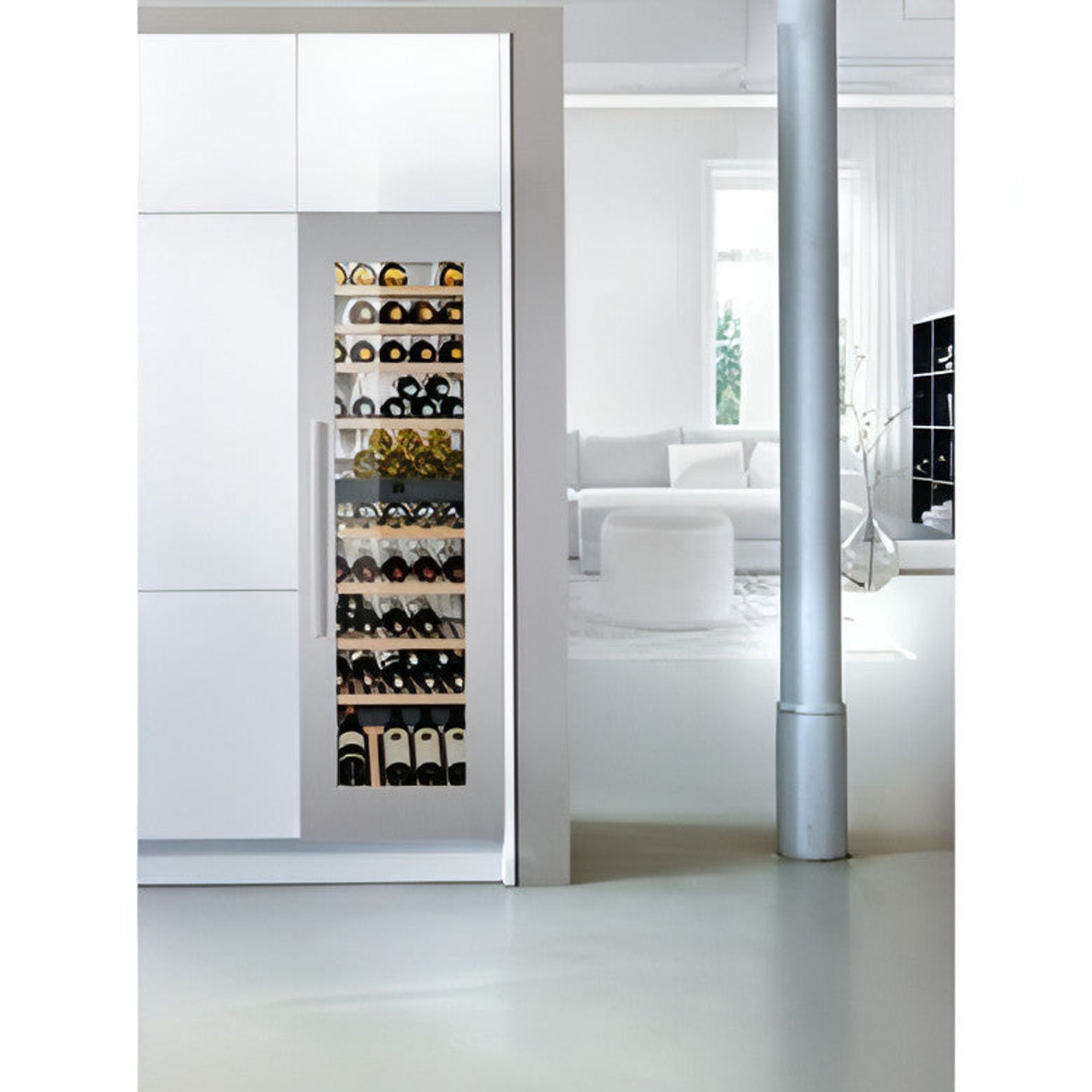 Tall integrated shop wine cooler