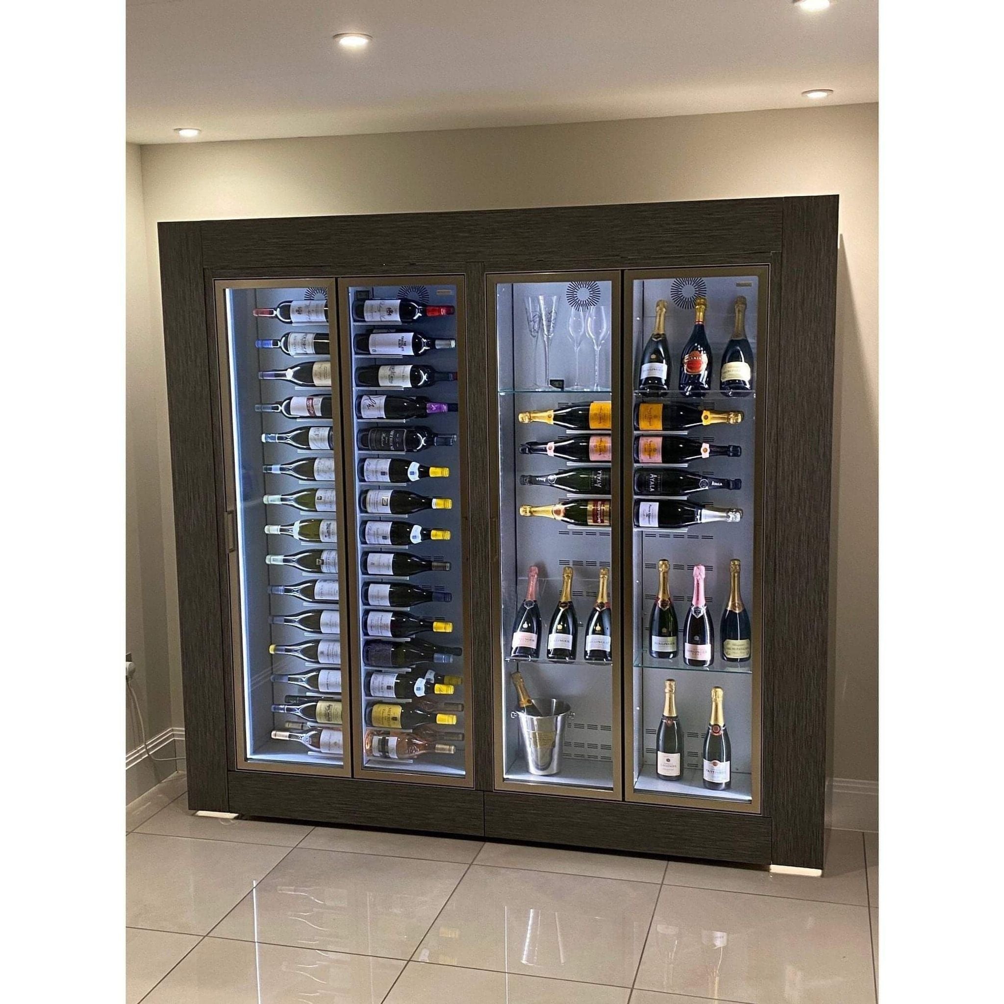 Built in wine on sale cellar wall