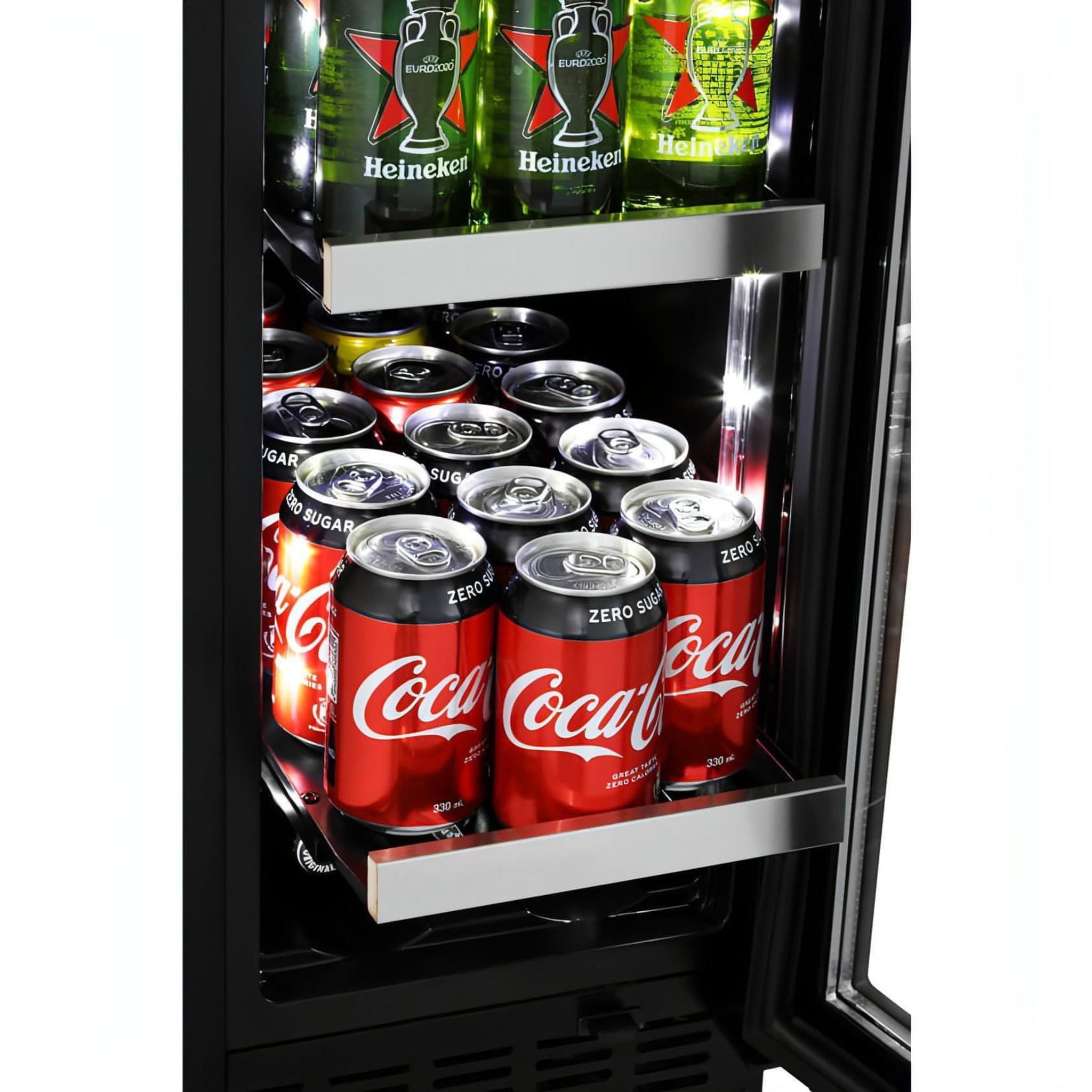 Beer fridge on sale stainless steel